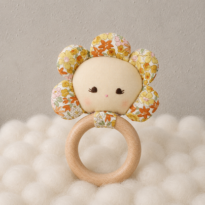 Flower Baby Teether Rattle | Jiggle & Giggle