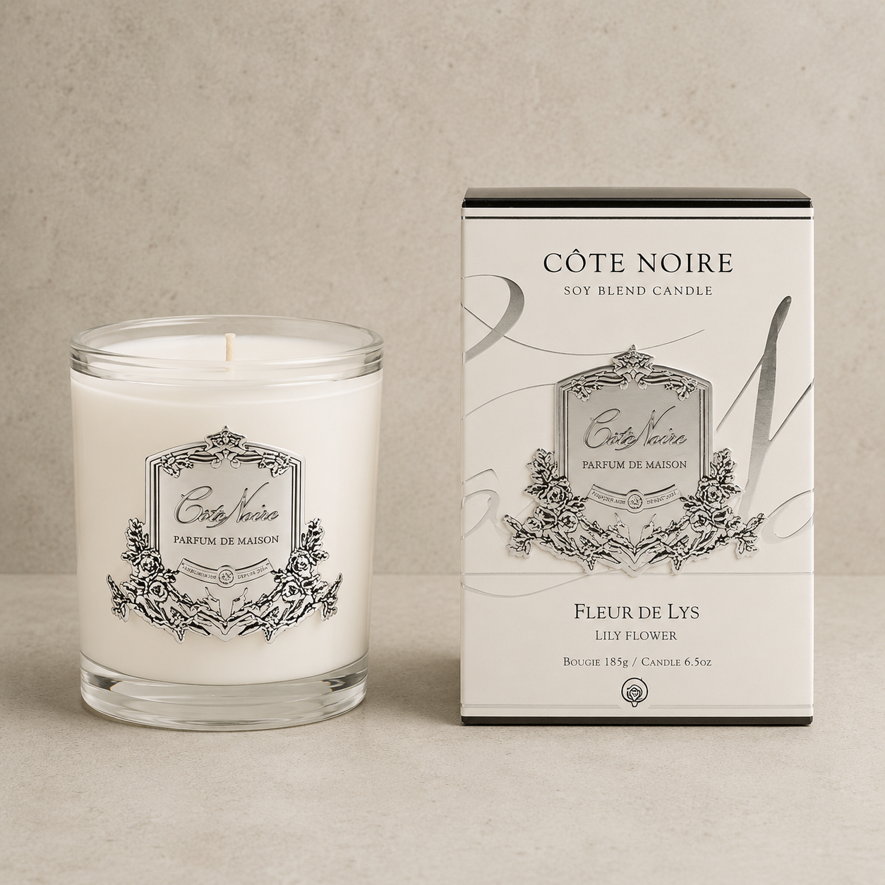 COTE NOIRE Soy Blend Candle Fleur de Lys Cote Noire | Candles