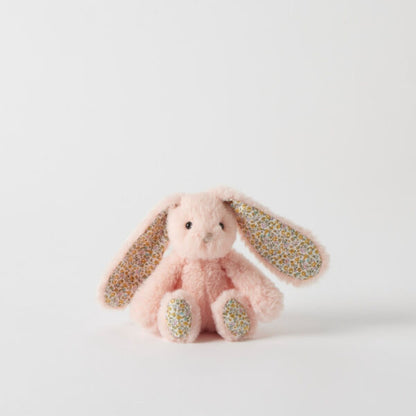 Floral Peach Bunny Rattle | Jiggle & Giggle