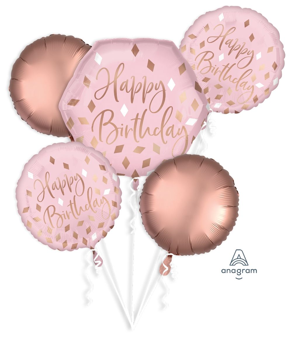Blush Birthday Balloon Bouquet