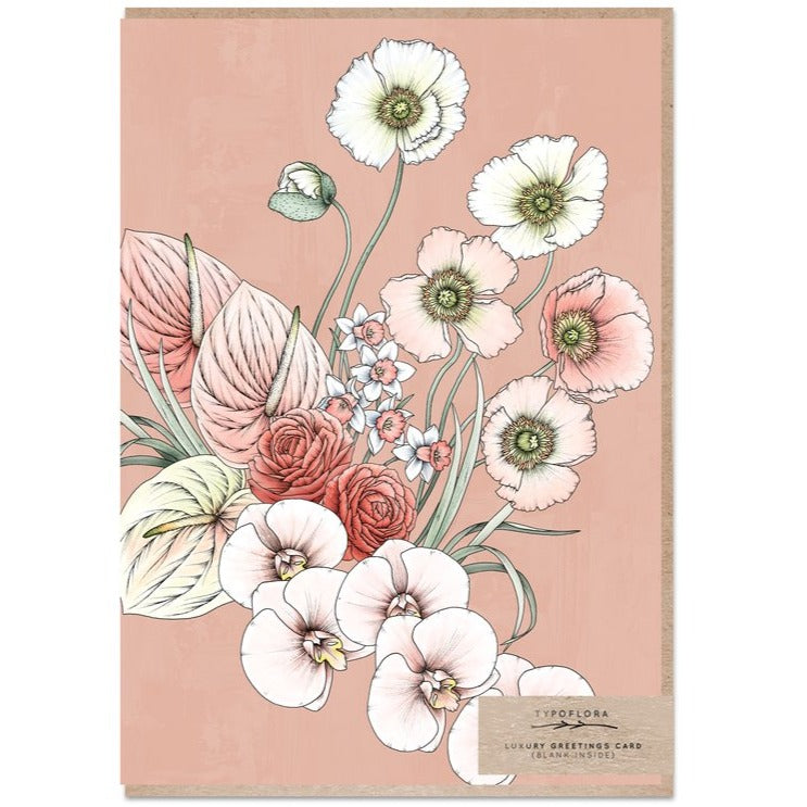 Blush Bouquet Blank Card